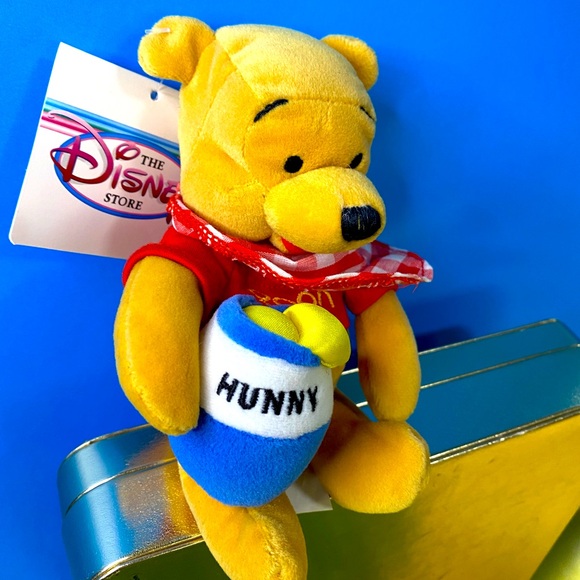 DISNEY STORE EXCLUSIVE NWT 90s PICNIC WINNIE THE POOH & HUNNY POT BEAN BAG PLUSH - Picture 5 of 8